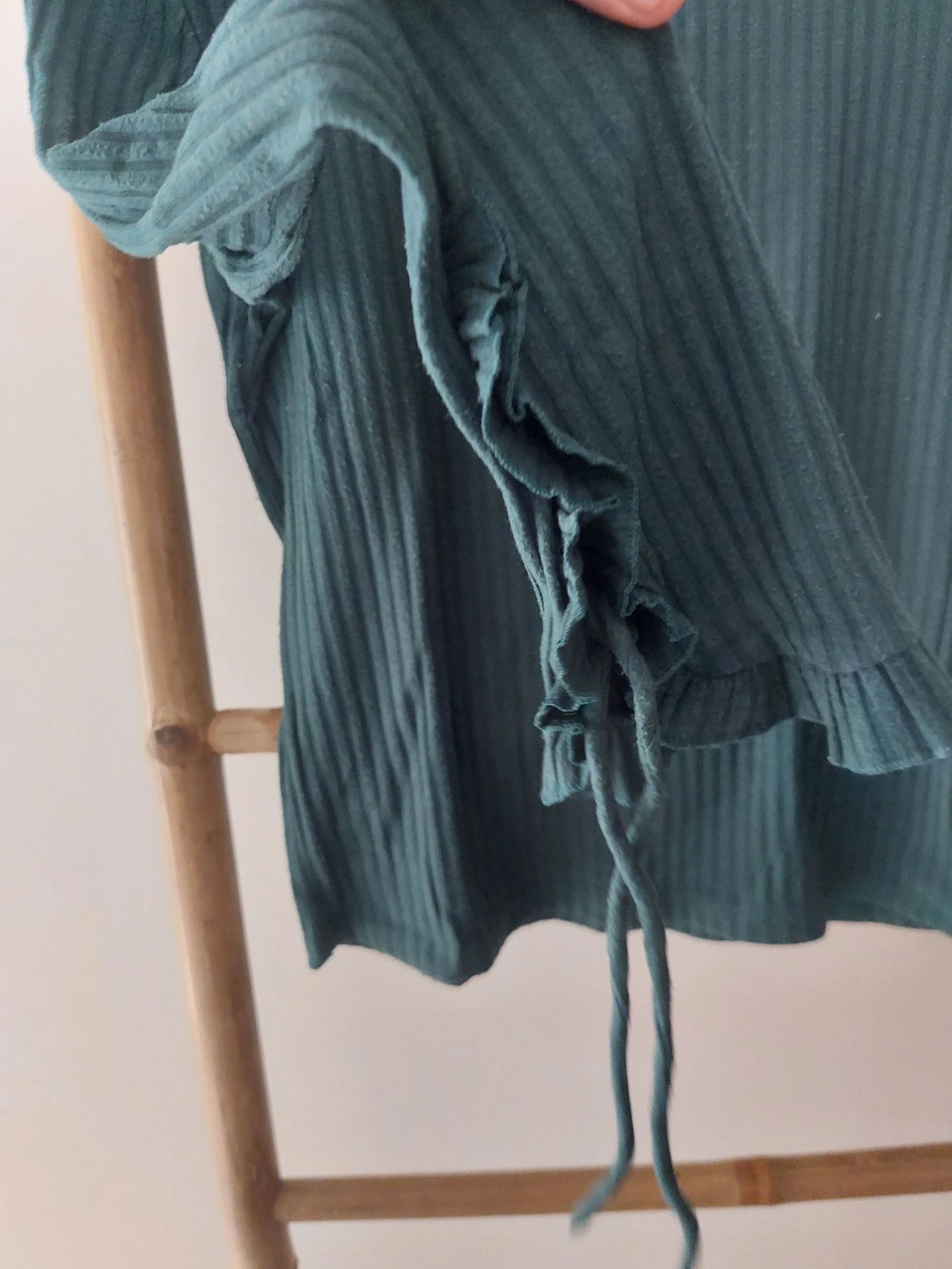 Mango - Camisola de canalé verde – photo 3